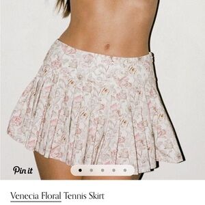 Montce Valencia floral tennis skirt pink